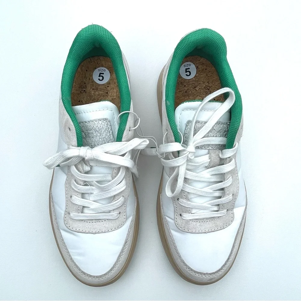 White & Green Women’s Casual Sneakers